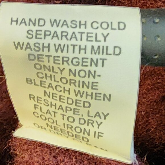 41 Hawthorn Burgundy 100% Cashmere Open Front Cardigan Sweater Size XL - Picture 5 of 6